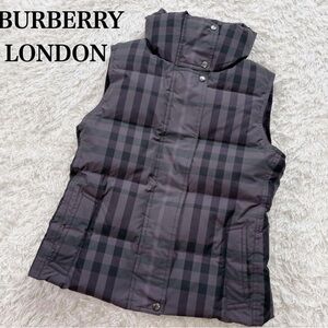 Burberry Purple and Grey Nova Check Puffer Vest sz 40